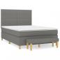 Preview: Boxspringbett mit Matratze Dunkelgrau 140x190 cm Stoff