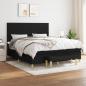 Preview: ARDEBO.de - Boxspringbett mit Matratze Schwarz 160x200 cm Stoff