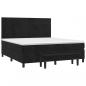 Preview: Boxspringbett mit Matratze Schwarz 160x200 cm Samt