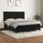 Preview: ARDEBO.de - Boxspringbett mit Matratze Schwarz 160x200 cm Samt