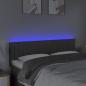 Preview: LED Kopfteil Dunkelgrau 144x5x78/88 cm Stoff