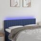 Preview: ARDEBO.de - LED Kopfteil Blau 144x5x78/88 cm Stoff