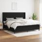 Preview: ARDEBO.de - Boxspringbett mit Matratze Schwarz 200x200 cm Stoff