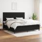 Preview: ARDEBO.de - Boxspringbett mit Matratze Schwarz 200x200 cm Stoff