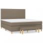 Preview: Boxspringbett mit Matratze Taupe 180x200 cm Stoff