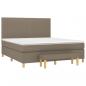 Preview: Boxspringbett mit Matratze Taupe 180x200 cm Stoff