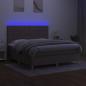 Preview: Boxspringbett mit Matratze & LED Taupe 160x200 cm Stoff