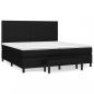 Preview: Boxspringbett mit Matratze Schwarz 200x200 cm Stoff