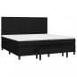 Preview: Boxspringbett mit Matratze Schwarz 200x200 cm Stoff