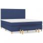 Preview: Boxspringbett mit Matratze Blau 180x200 cm Stoff