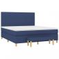 Preview: Boxspringbett mit Matratze Blau 180x200 cm Stoff