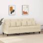 Preview: ARDEBO.de - 3-Sitzer-Sofa Creme 180 cm Stoff