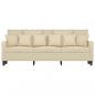 Preview: 3-Sitzer-Sofa Creme 180 cm Stoff