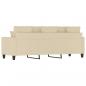 Preview: 3-Sitzer-Sofa Creme 180 cm Stoff