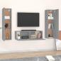 Preview: 3-tlg. TV-Schrank-Set Grau Sonoma Holzwerkstoff