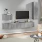 Preview: ARDEBO.de - 4-tlg. TV-Schrank-Set Grau Sonoma Holzwerkstoff