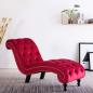 Preview: ARDEBO.de - Chaiselongue Rot Samt