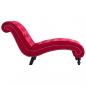 Preview: Chaiselongue Rot Samt