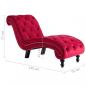 Preview: Chaiselongue Rot Samt