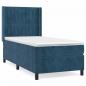 Preview: Boxspringbett mit Matratze Dunkelblau 80x200 cm Samt