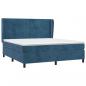 Preview: Boxspringbett mit Matratze Dunkelblau 160x200 cm Samt