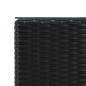 Preview: Beistelltisch mit Glasplatte Schwarz 35x35x52 cm Poly Rattan