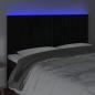 Preview: LED Kopfteil Schwarz 200x5x118/128 cm Samt 