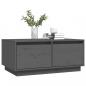 Preview: Couchtisch Grau 80x50x35 cm Massivholz Kiefer