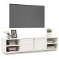 Preview: TV-Schrank Weiß 156x40x40 cm Massivholz Kiefer