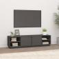 Preview: ARDEBO.de - TV-Schrank Grau 156x40x40 cm Massivholz Kiefer