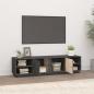 Preview: TV-Schrank Grau 156x40x40 cm Massivholz Kiefer