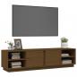 Preview: TV-Schrank Honigbraun 156x40x40 cm Massivholz Kiefer