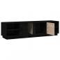 Preview: TV-Schrank Schwarz 156x40x40 cm Massivholz Kiefer