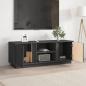 Preview: TV-Schrank Grau 110x35x40,5 cm Massivholz Kiefer