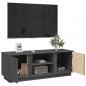 Preview: TV-Schrank Grau 110x35x40,5 cm Massivholz Kiefer