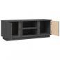 Preview: TV-Schrank Grau 110x35x40,5 cm Massivholz Kiefer