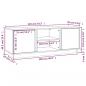 Preview: TV-Schrank Grau 110x35x40,5 cm Massivholz Kiefer