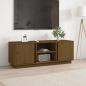 Preview: ARDEBO.de - TV-Schrank Honigbraun 110x35x40,5 cm Massivholz Kiefer