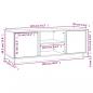 Preview: TV-Schrank Schwarz 110x35x40,5 cm Massivholz Kiefer