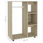 Preview: Kleiderschrank Sonoma-Eiche 80x40x110 cm Holzwerkstoff