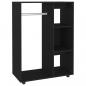 Preview: Kleiderschrank Schwarz 80x40x110 cm Holzwerkstoff