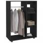 Preview: Kleiderschrank Schwarz 80x40x110 cm Holzwerkstoff