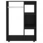 Preview: Kleiderschrank Schwarz 80x40x110 cm Holzwerkstoff