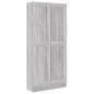 Preview: Badezimmerschrank Grau Sonoma 82,5x30,5x185,5 cm Holzwerkstoff