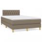 Preview: Boxspringbett mit Matratze Taupe 120x200 cm Stoff