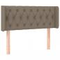 Preview: LED Kopfteil Taupe 103x16x78/88 cm Stoff