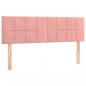 Preview: Boxspringbett mit Matratze Rosa 140x190 cm Samt