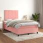 Preview: ARDEBO.de - Boxspringbett mit Matratze Rosa 120x200 cm Samt