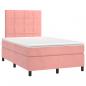 Preview: Boxspringbett mit Matratze Rosa 120x200 cm Samt