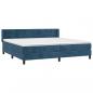 Preview: Boxspringbett mit Matratze Dunkelblau 200x200 cm Samt